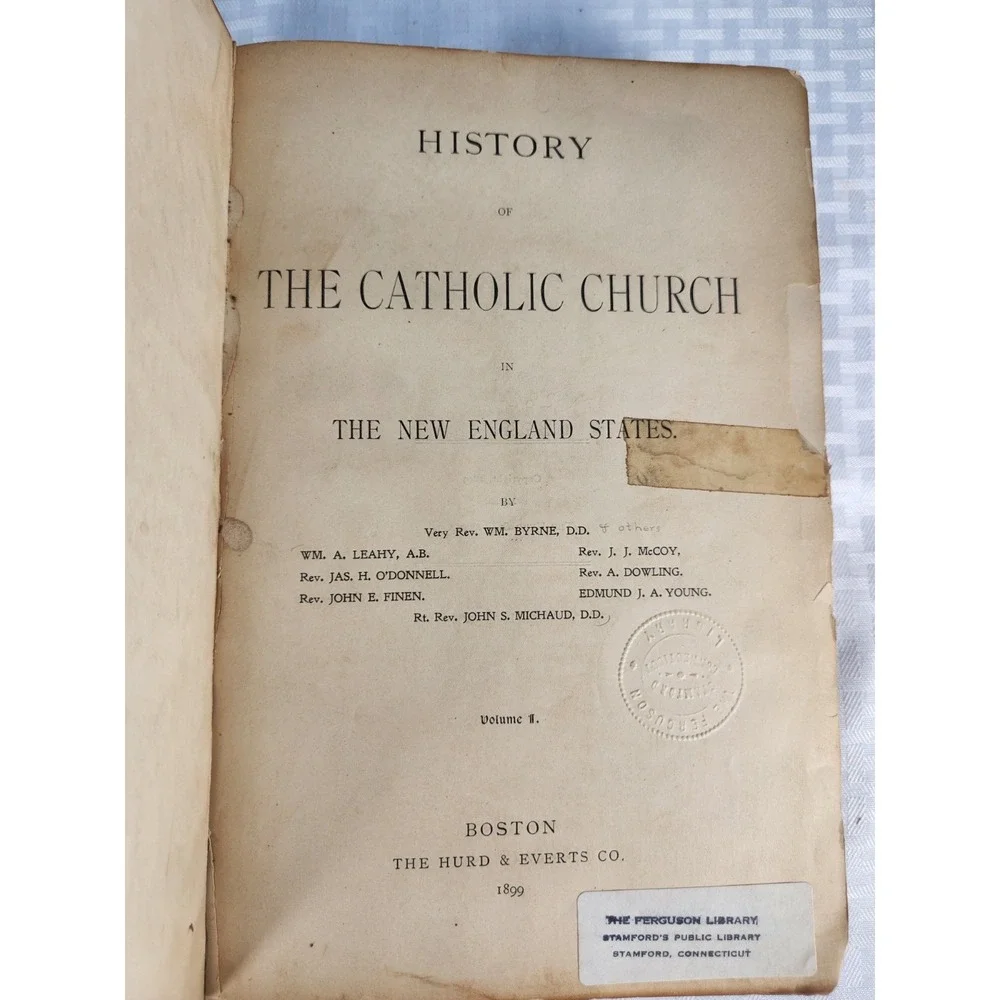 1889 History Of The Catholic Church Hurd & Everts Co Theology